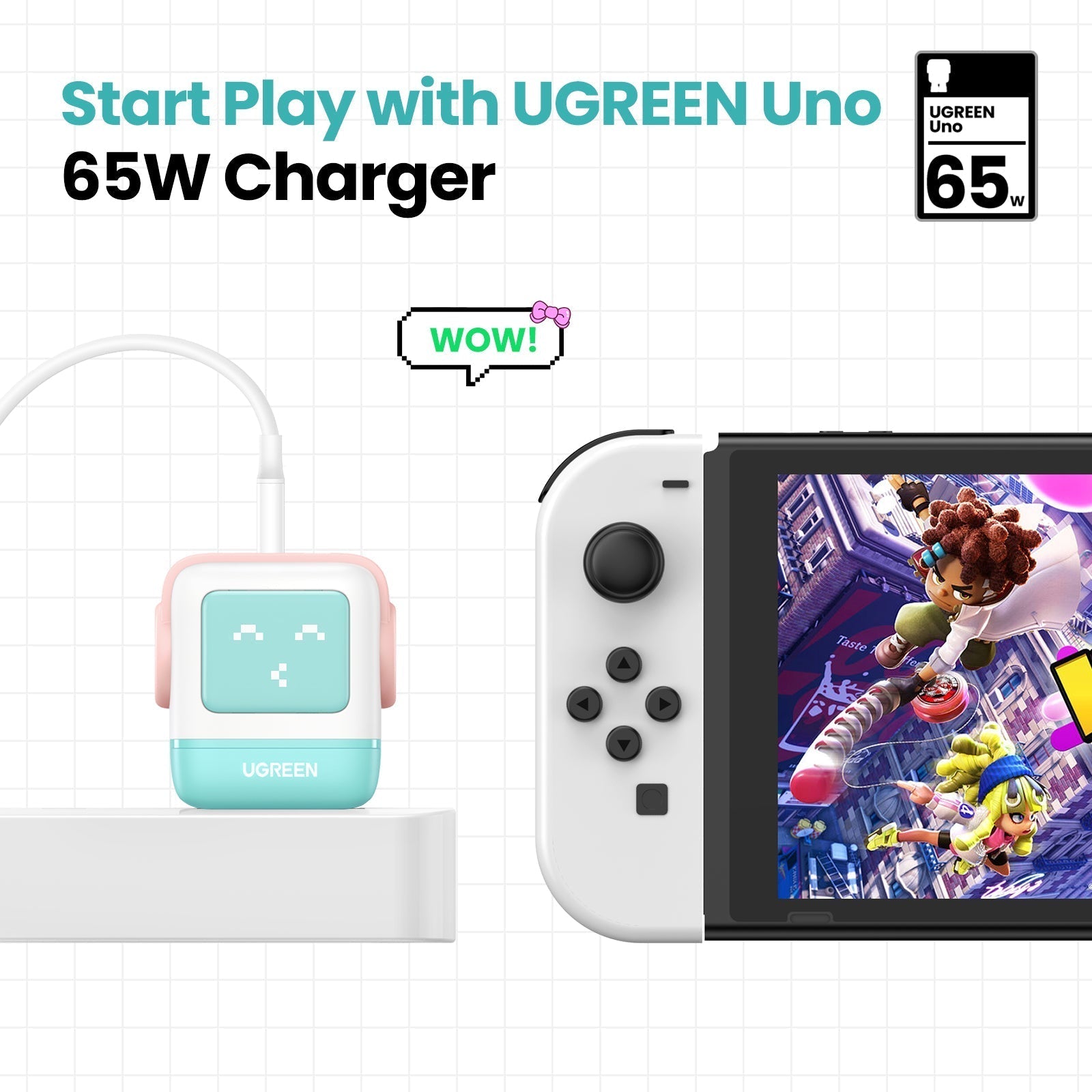 UGREEN Uno Charger 65W (Cyan)