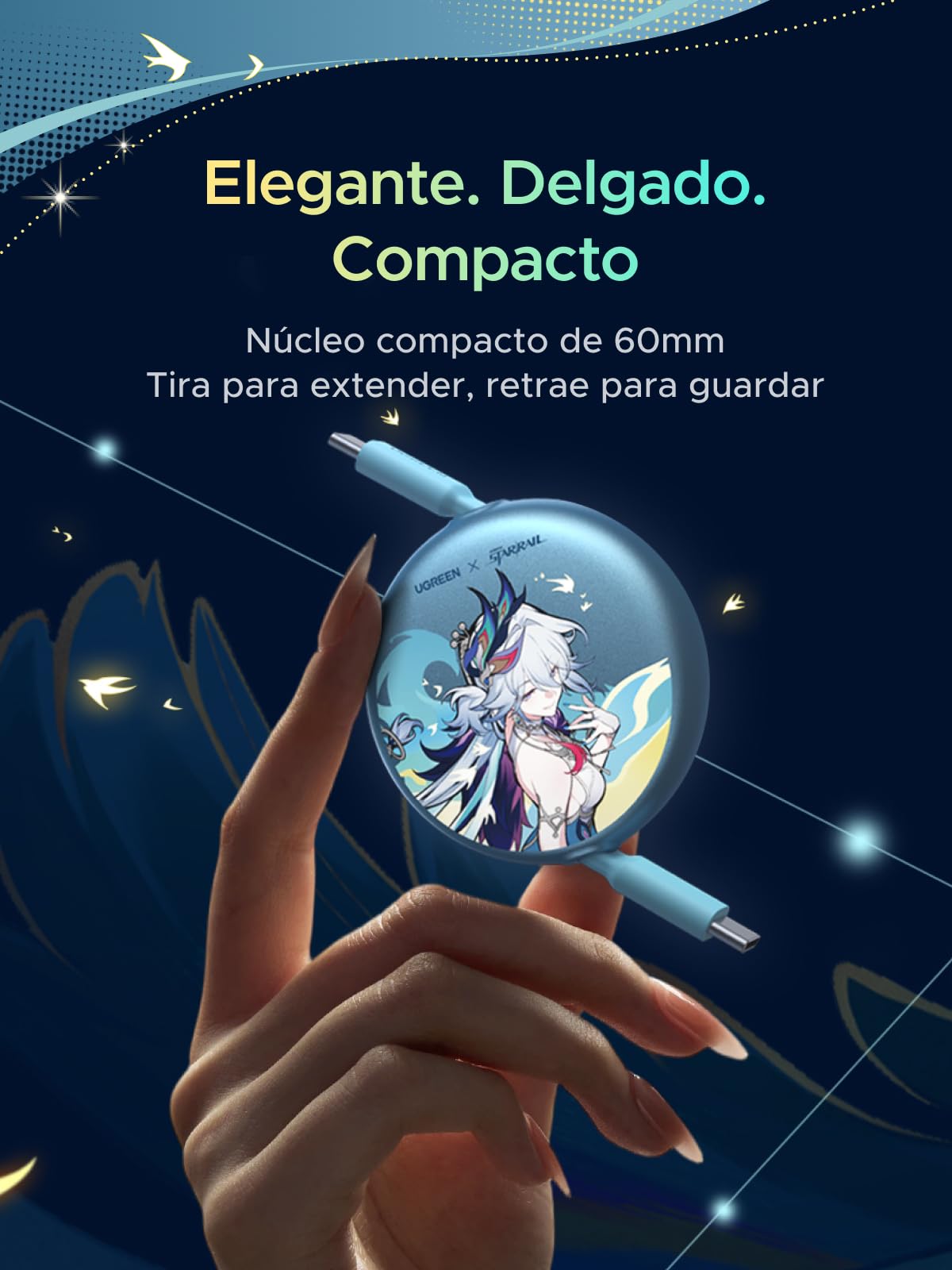 UGREEN x Honkai: Star Rail 100W Retractable USB-C Cable